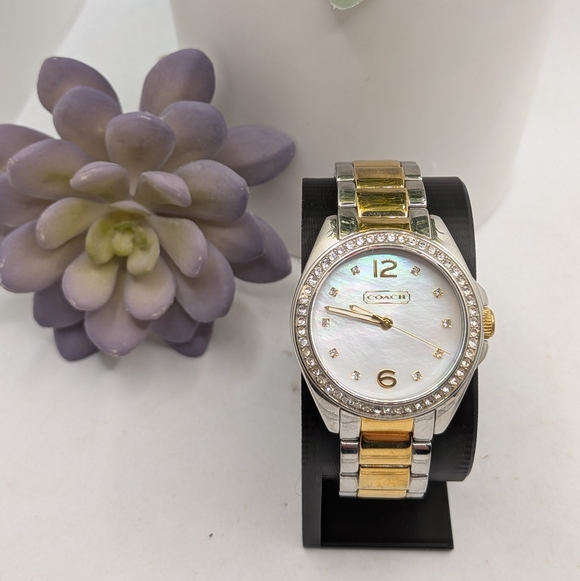 Coach Accessories - Coach Madison Two-Tone Crystal Watch | Mother of Pearl Dial